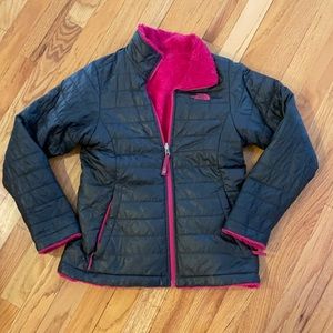Girls North Face puffer jacket.  Reversible Size 14/16